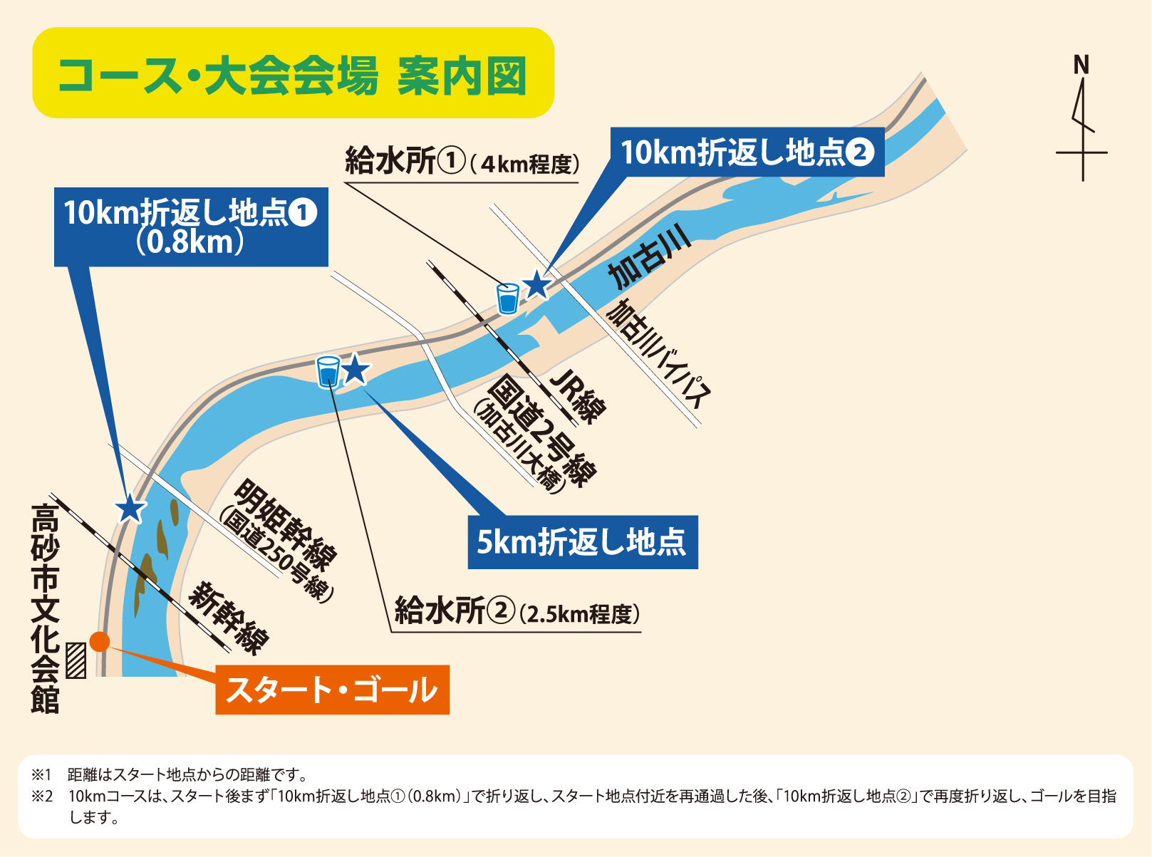 高砂マラソンコース図